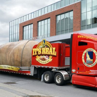 On the Road in a Giant Almond